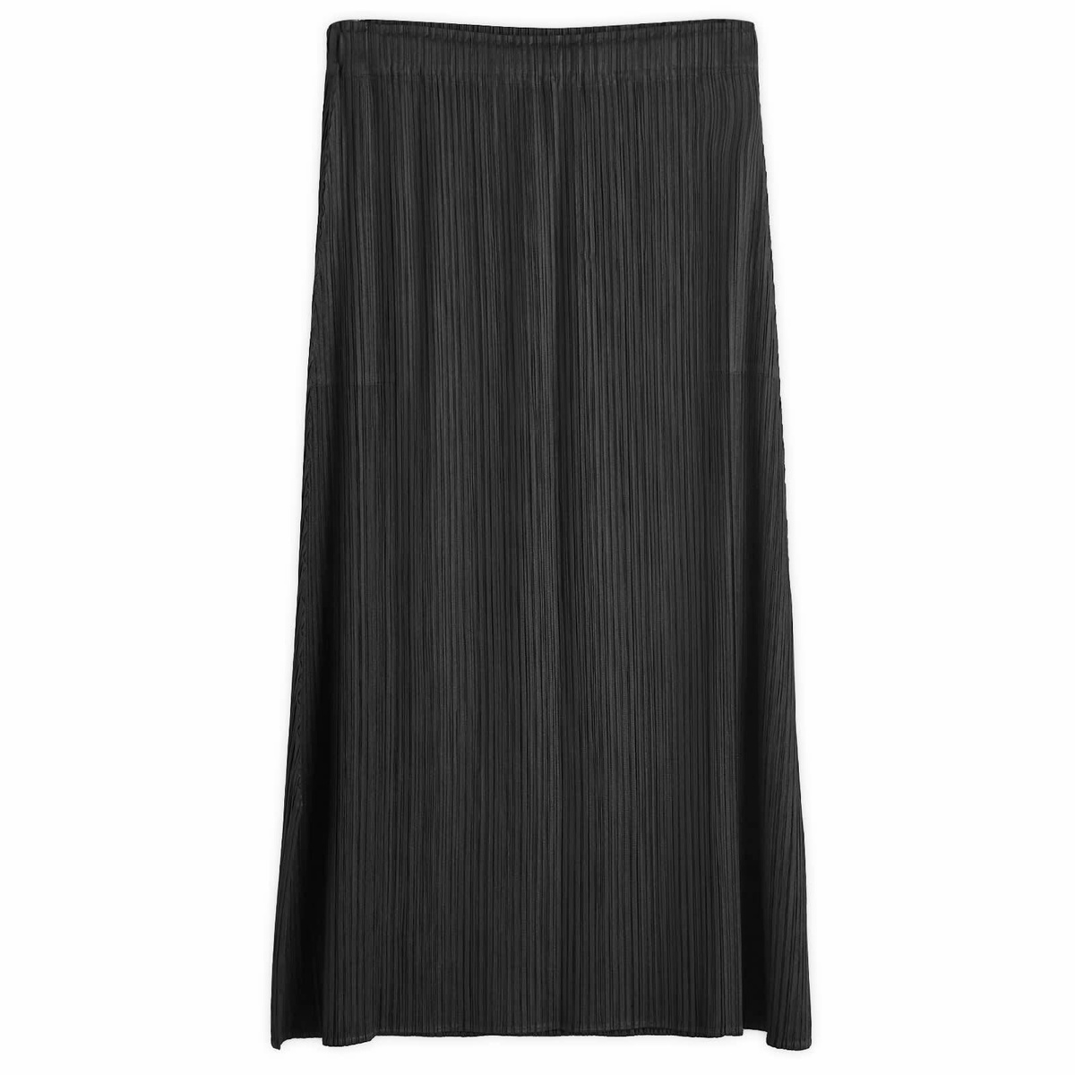 Pleats Please Issey Miyake Women's Pleats Midi Skirt in Black