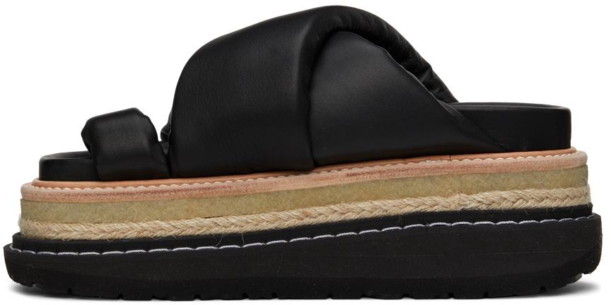 Sacai Black Multiple Sole Sandals Sacai