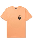 STÜSSY - Printed Cotton-Jersey T-Shirt - Orange