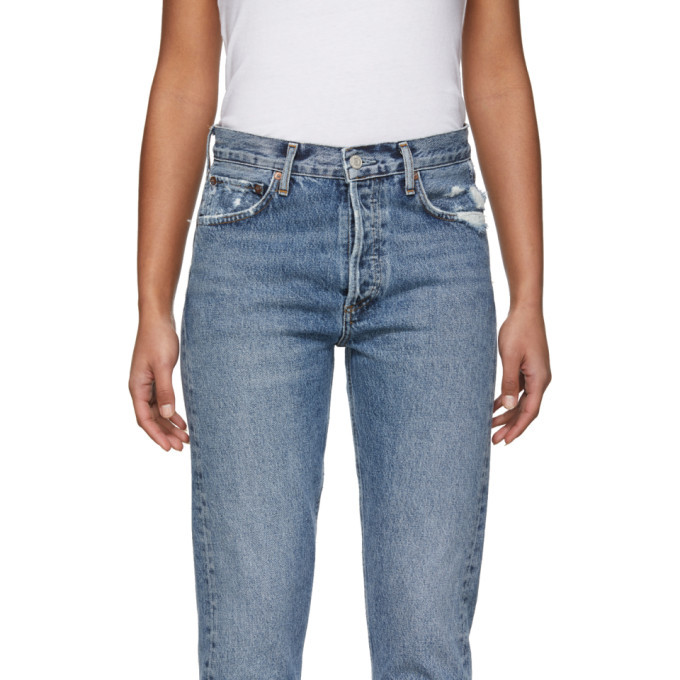 AGOLDE Blue Jamie High-Rise Classic Fit Jeans