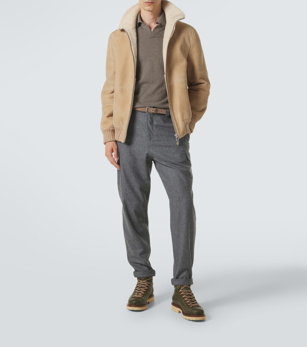 Brunello Cucinelli Leather lace-up boots