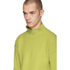 Rick Owens Green Fisherman Turtleneck