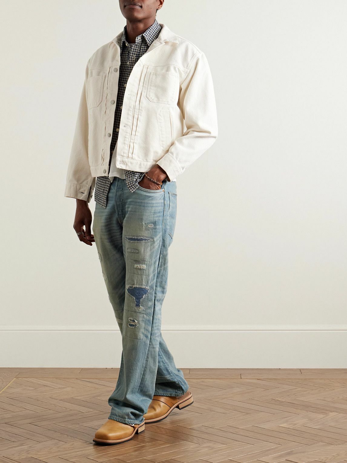 RRL - Straight-Leg Indigo-Dyed Distressed Selvedge Jeans