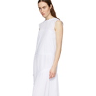 Cedric Charlier White Ruffle Asymmetric Dress