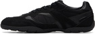 Hugo Black Mixed-Material Sneakers