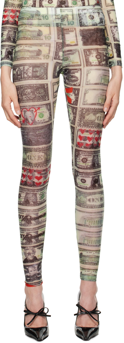 VAQUERA Multicolor Dollar Print Leggings