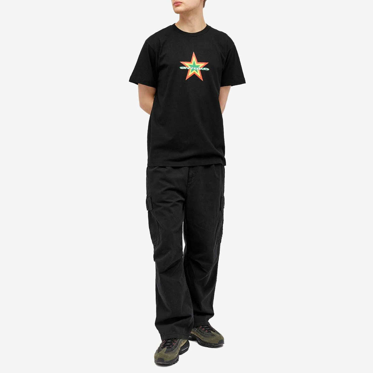 【関税込み】Awake NY ブラック Star A グラフィックTシャツ Awake-Logo-Tee---Black-AWK-