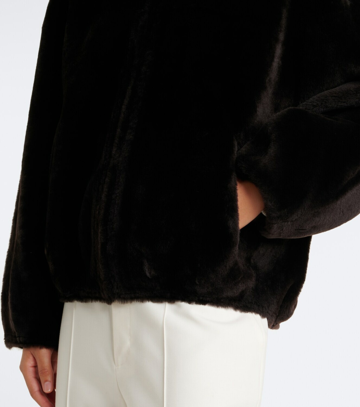 Arma Violet reversible shearling bomber jacket