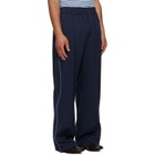 Marni Navy Piped Wool Twill Trousers