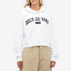 Dolce & Gabbana Women's Logo Hoodie in Bianco Ottico