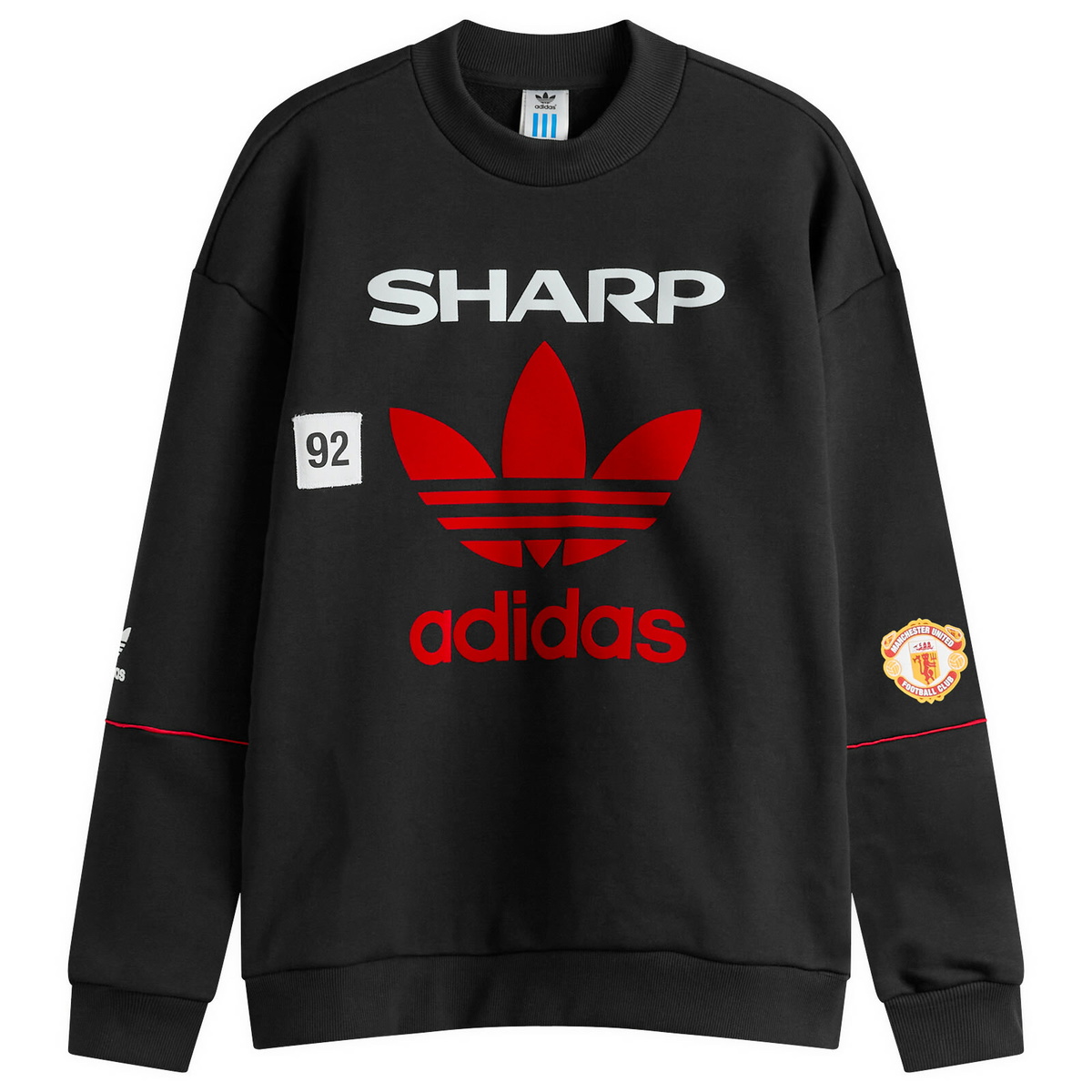 Adidas Men's Manchester United 90' Crew Sweat in Black