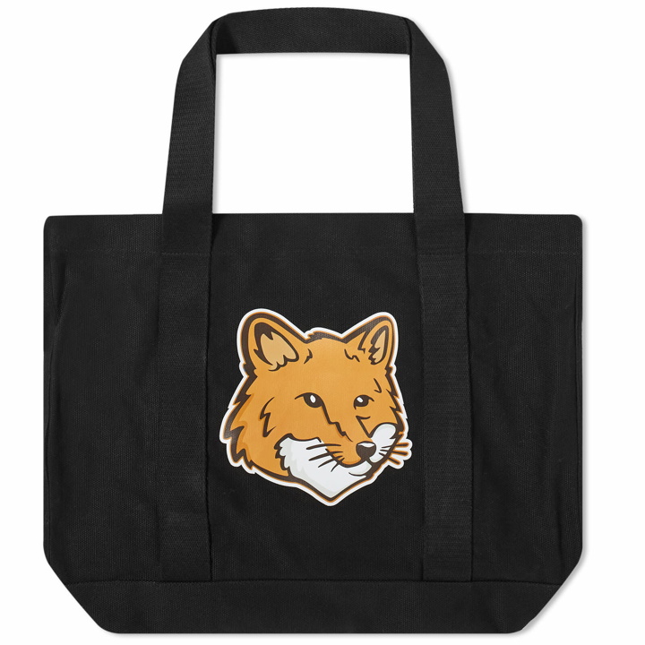 Photo: Maison Kitsuné Men's Fox Head Tote Bag in Black