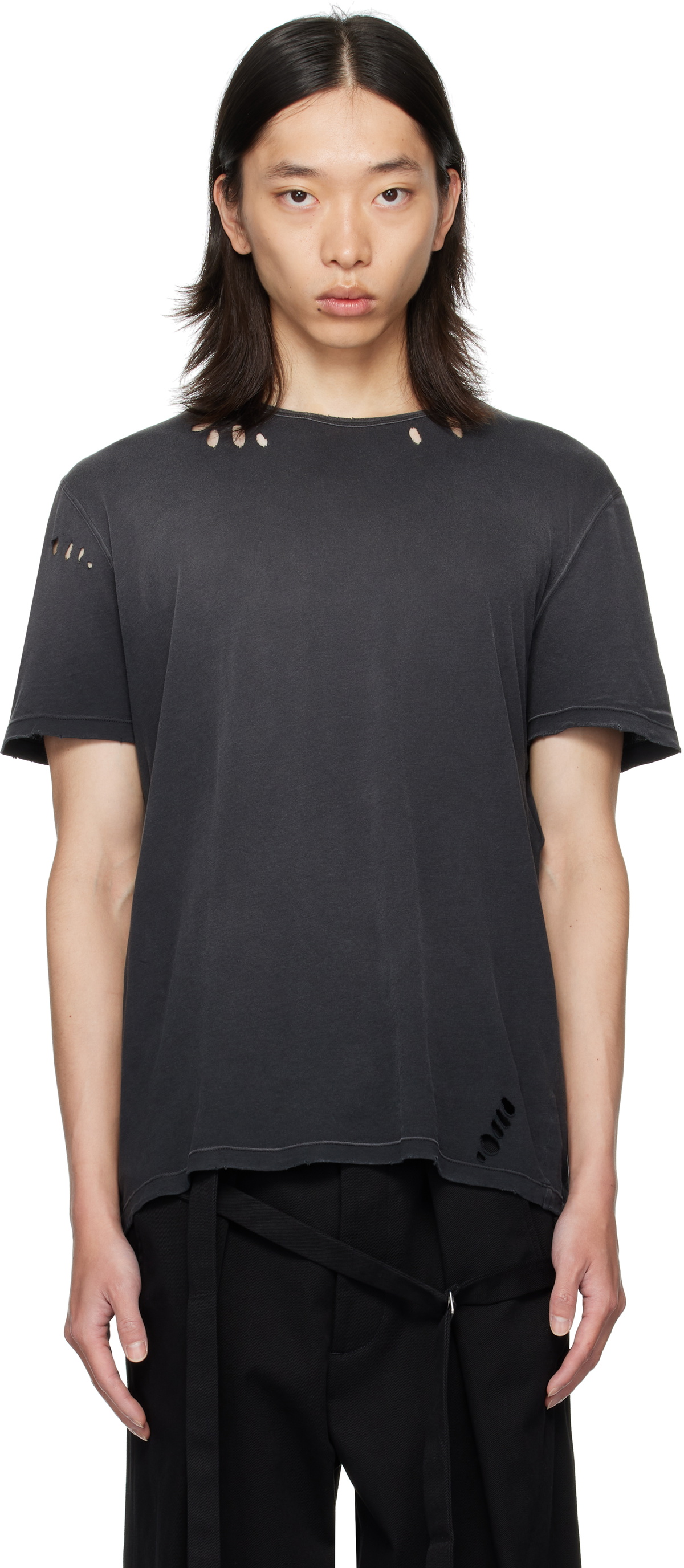 Ann Demeulemeester Black Dieter October's Portrait High-Comfort T