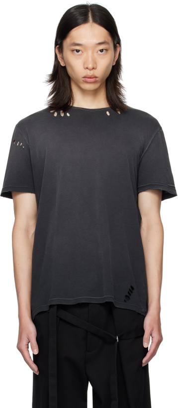 Photo: Ann Demeulemeester Black Eternal Eagle Baptist Standard T-shirt