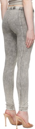 Diesel Gray Athena-Dnm Leggings