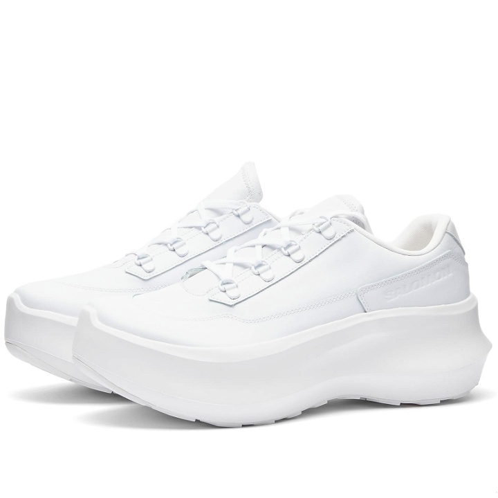 Photo: Comme des Garçons Black X Salomon SR811 Platform Sneakers in White