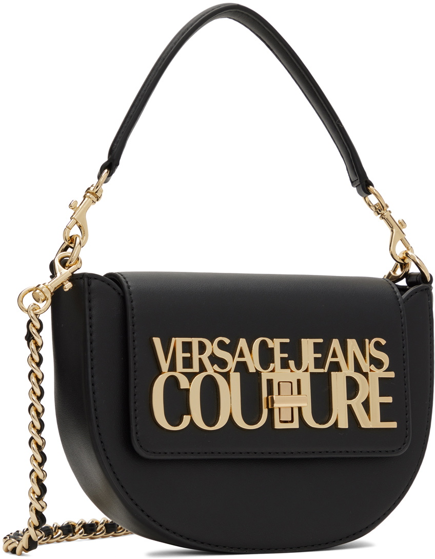 Versace Jeans Couture Black Logo Lock Bag Versace
