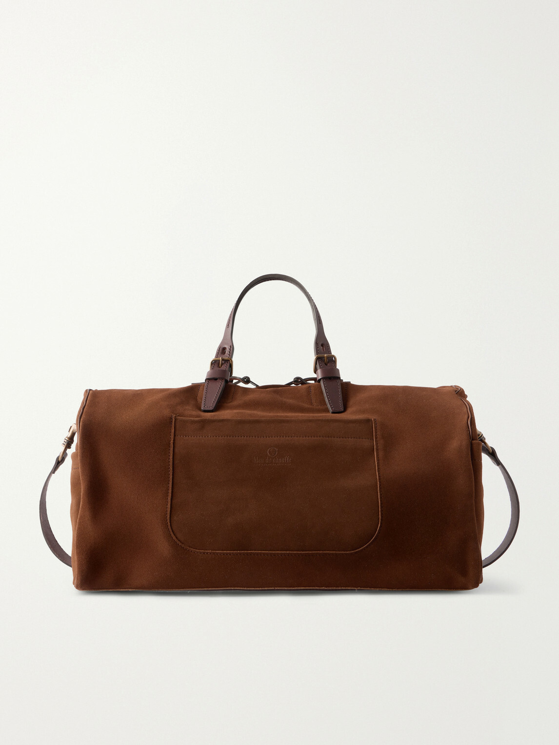Bleu de Chauffe - Voyage Leather-Trimmed Suede Weekend Bag