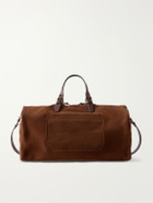 Bleu de Chauffe - Voyage Leather-Trimmed Suede Weekend Bag