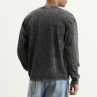 Diesel Men's Garment Dyed Long Sleeve T-Shirt in Caviar