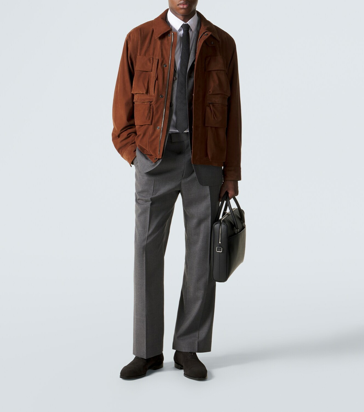 George Cleverley Adam suede Oxford shoes