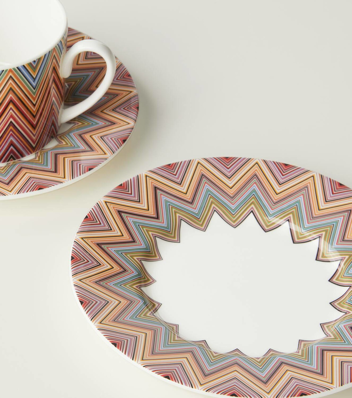 Missoni Zig Zag Jarris set of 2 teacups and saucers