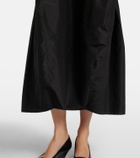 The Row Galyra cotton and silk satin midi skirt