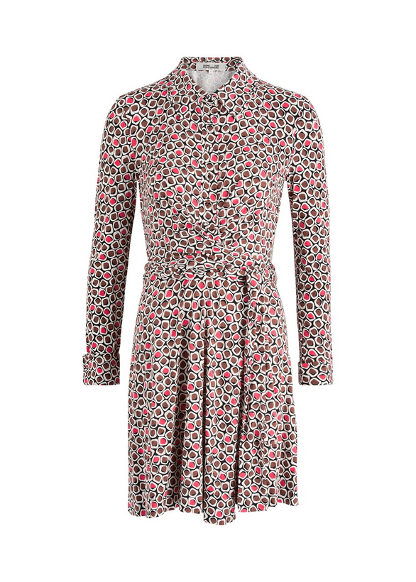 Photo: Diane Von Furstenberg Didi Printed Stretch-jersey Mini Wrap Dress Red