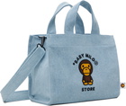 BAPE Blue Baby Milo Denim Small Tote