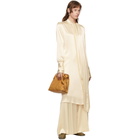 Loewe Off-White Satin Wide-Leg Trousers