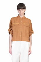 120% Lino Shirt In Brown Linen