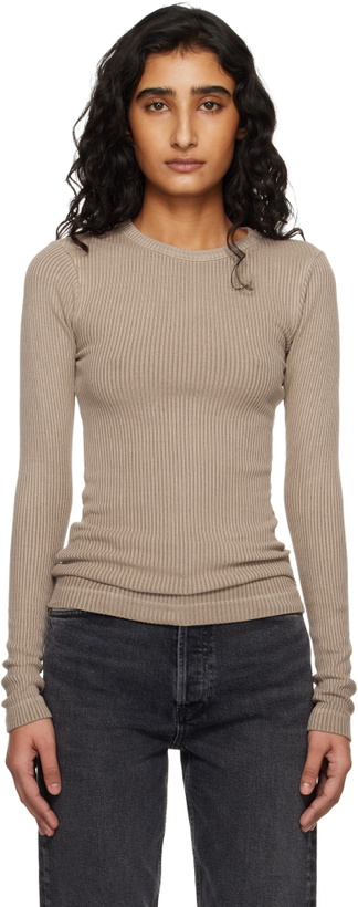 Photo: Citizens of Humanity Brown Bina Crewneck T-shirt