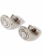 Dunhill - Logo-Detailed Silver Mother-of-Pearl Cufflinks
