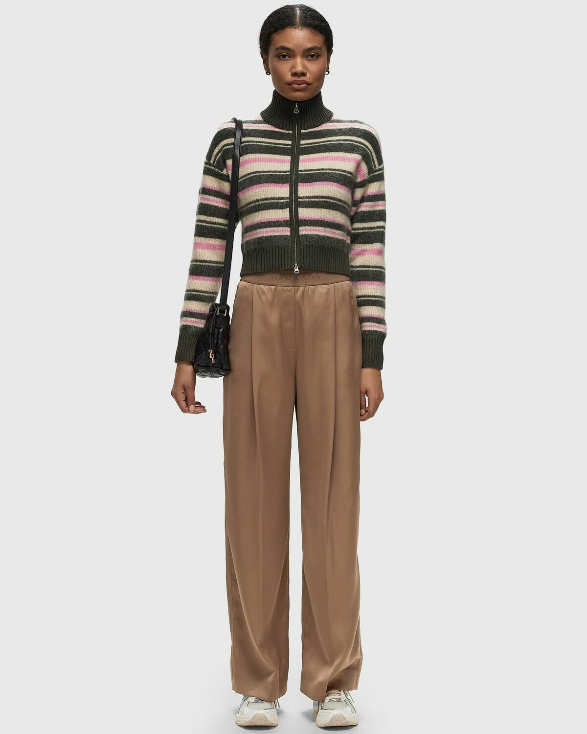 Stine Goya Wide Leg Long Pants Beige Casual Pants