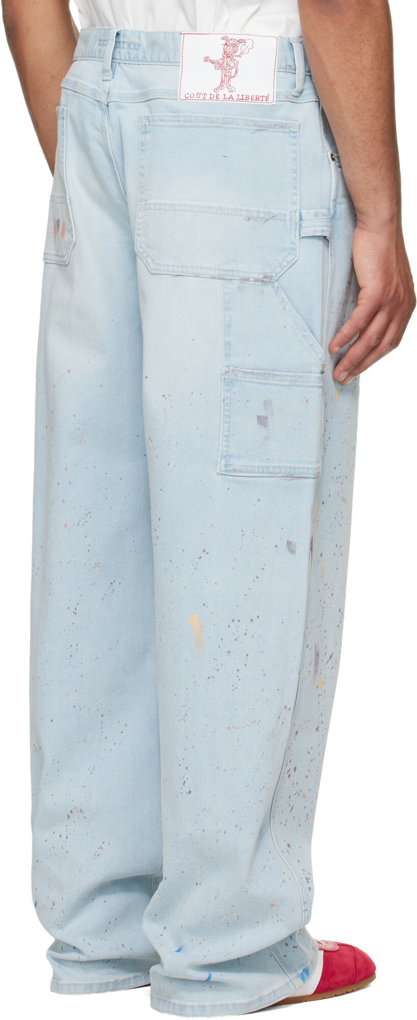 COÛT DE LA LIBERTÉ Blue Nova Sling Over Sized Painter Jeans