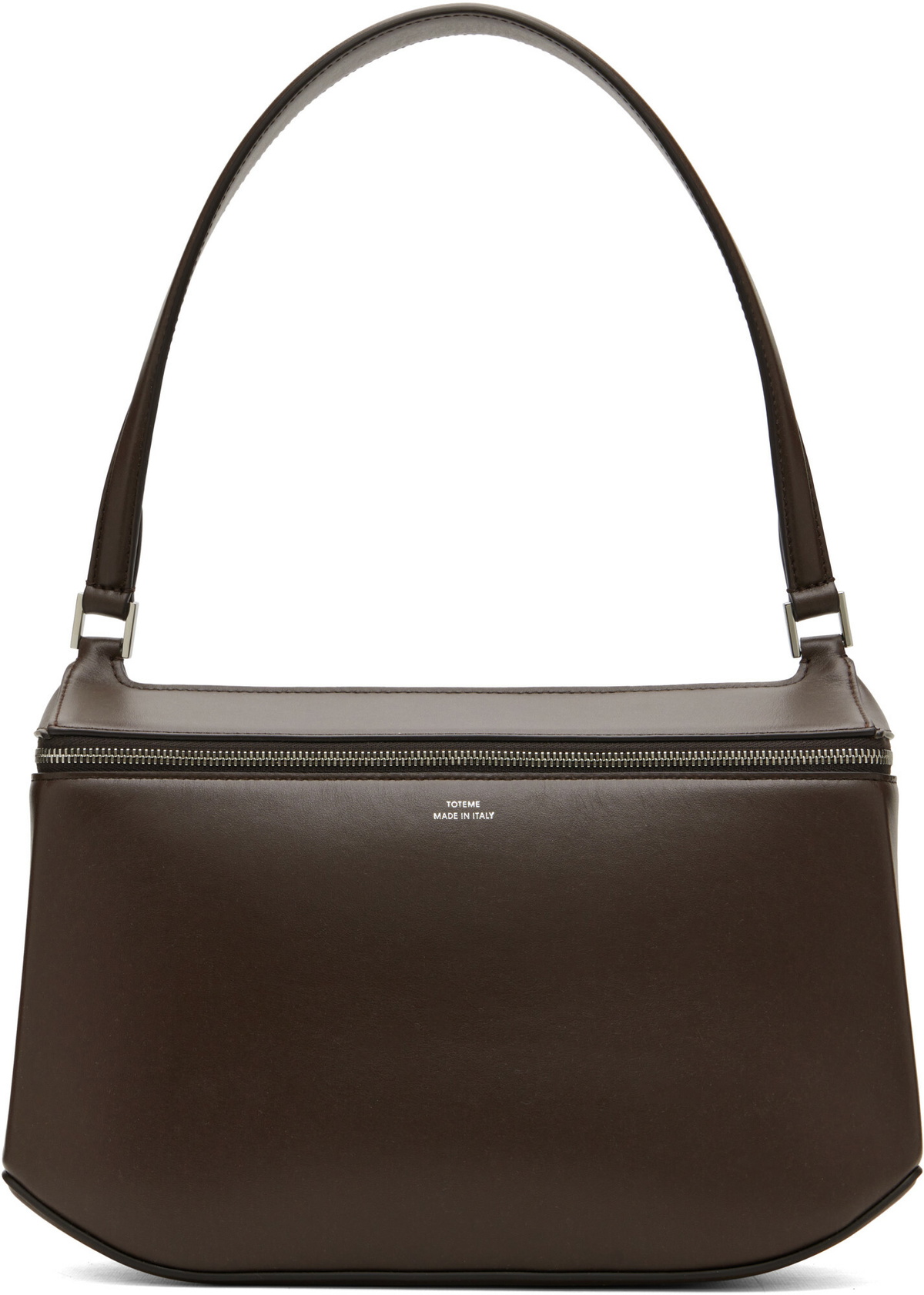 TOTEME Brown Clip Leather Shoulder Bag