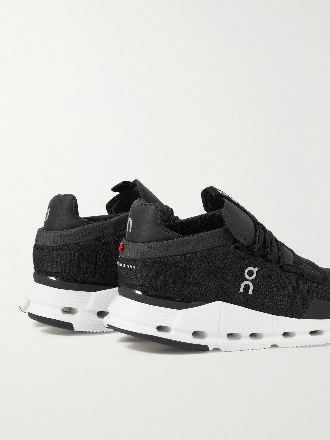 ON - Cloudnova Rubber-Trimmed Mesh Running Sneakers - Black