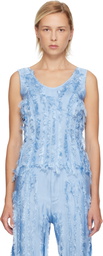 Edward Cuming Blue Scratch The Itch Tank Top
