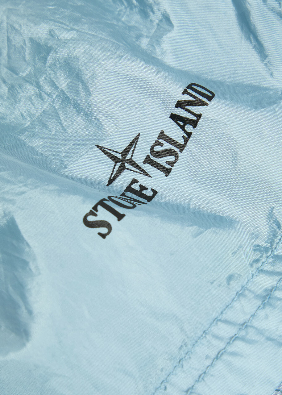 Stone Island Camo-print Nylon Swim Shorts Blue