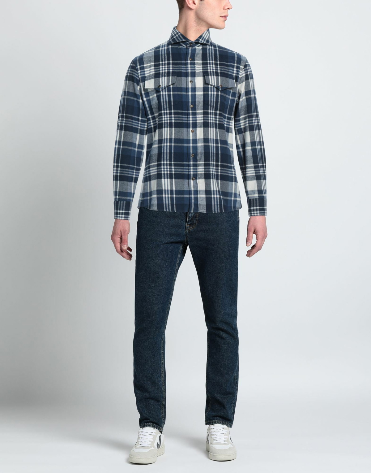 Brunello Cucinelli Mens Shirt in Navy