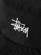 Stussy - Logo-Embroidered Nylon-Ripstop Bucket Hat - Black