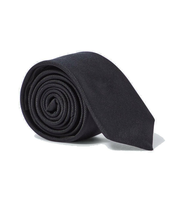 Photo: Saint Laurent Signature silk jacquard tie