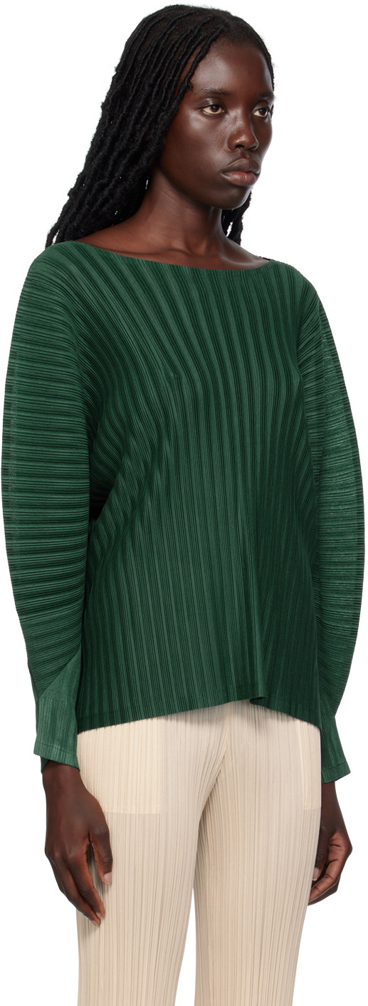 Pleats Please Issey Miyake Green Monthly Colors January Top Pleats ...