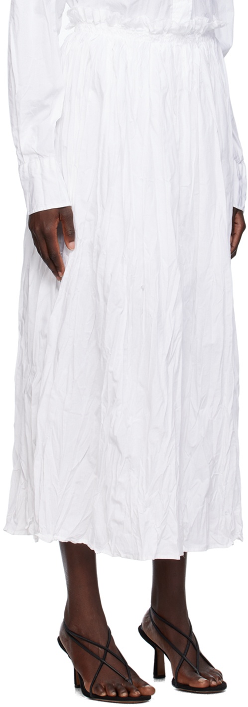 BITE White Crease Midi Skirt