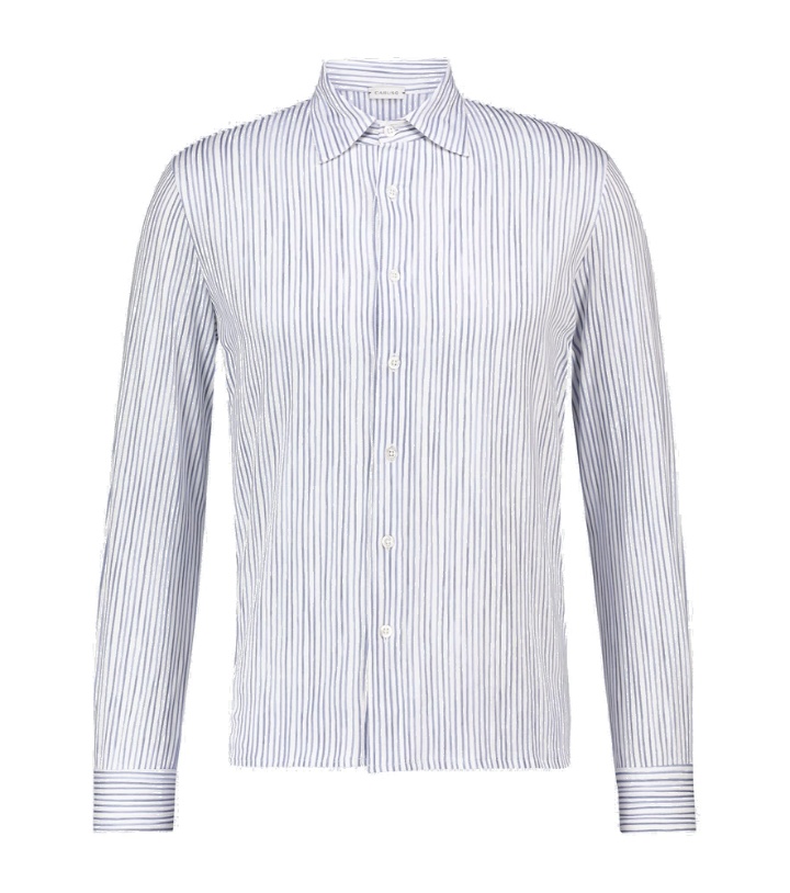 Photo: Caruso - Long-sleeved striped cotton shirt