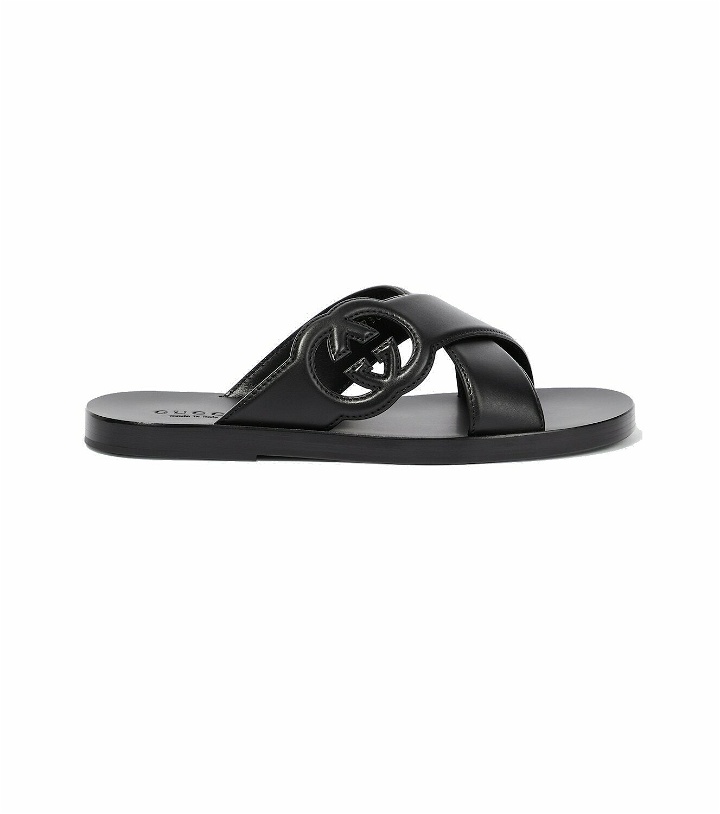 Photo: Gucci GG leather sandals