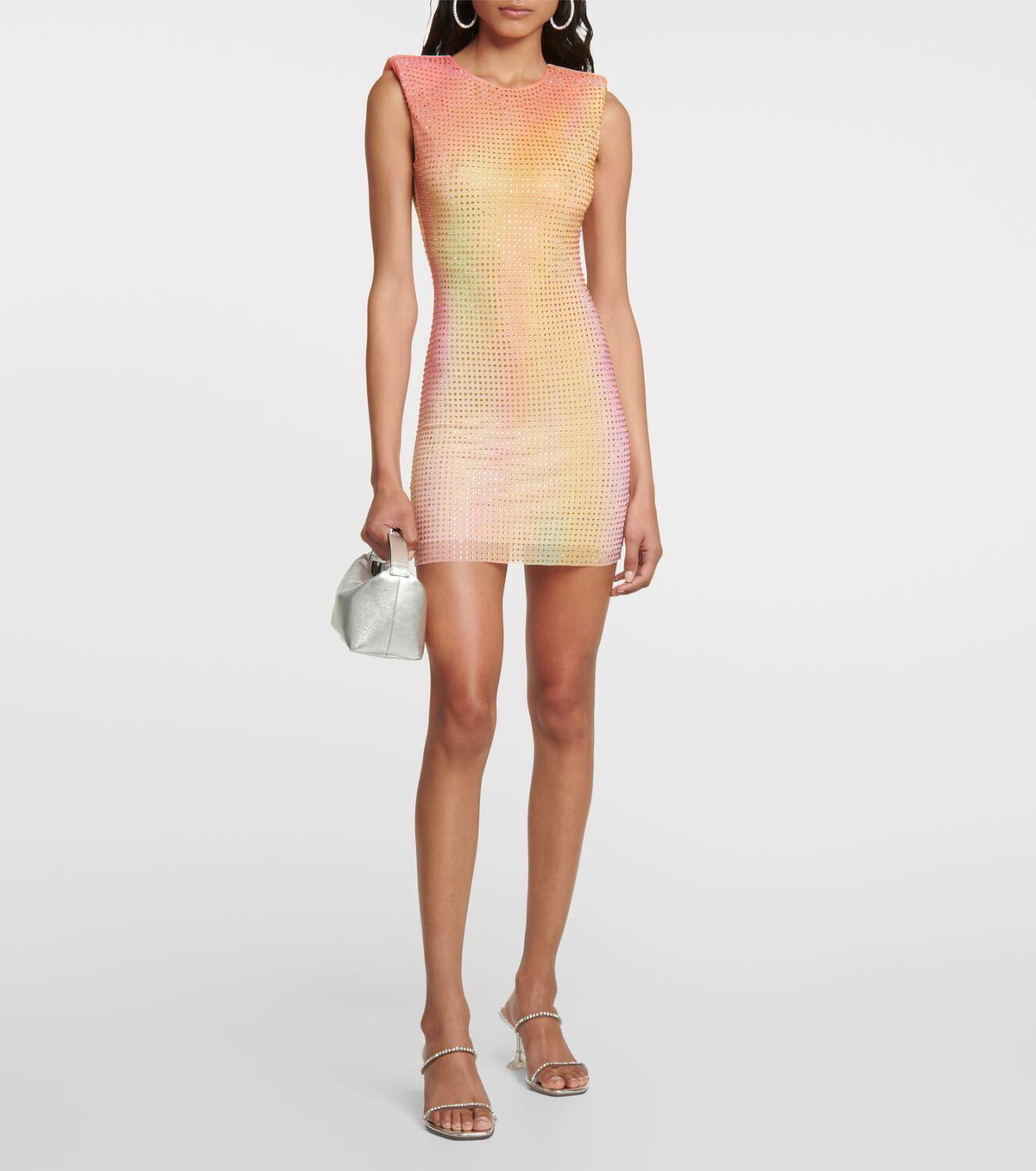 Self-Portrait Embellished mesh minidress Self-Portrait