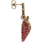 Gucci Red Crystal Strawberry Earrings