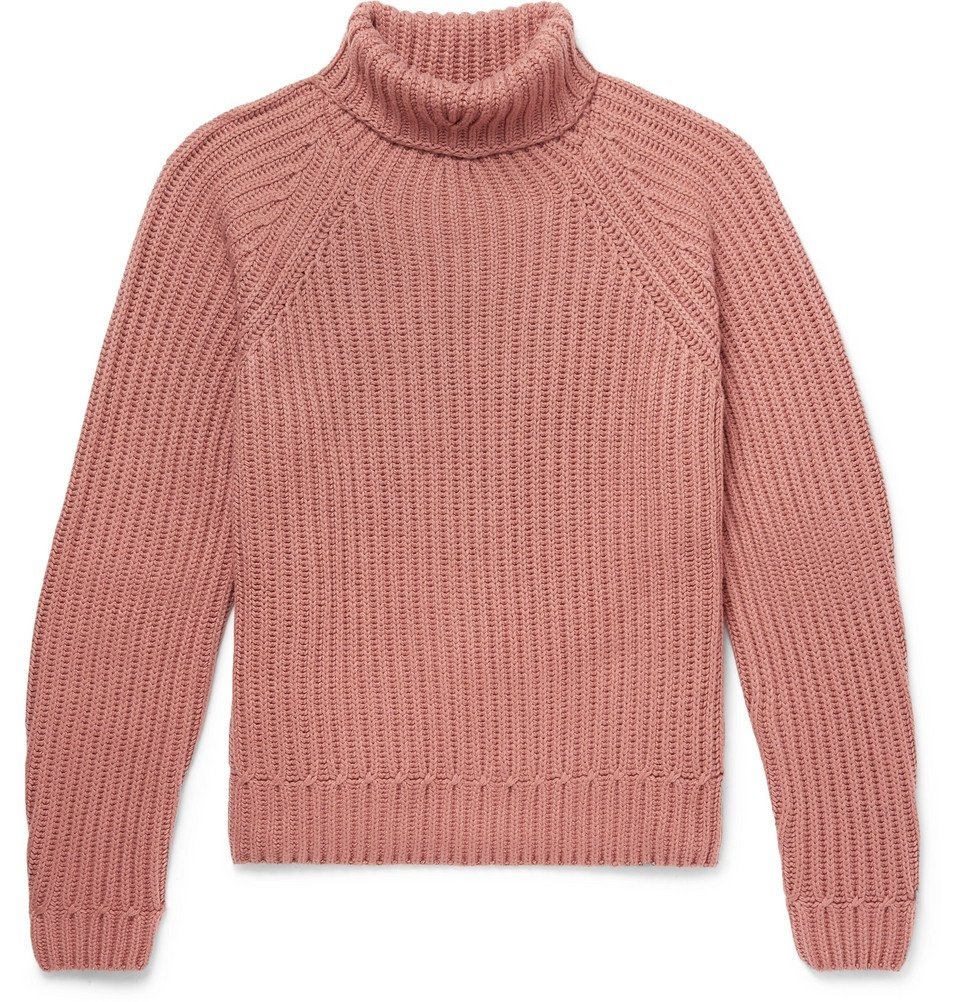 Photo: Berluti - Ribbed Cashmere Rollneck Sweater - Men - Pink