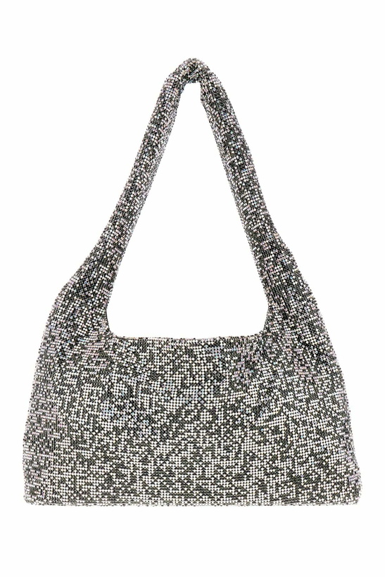 Photo: Kara Embellished Fabric Crystal Mesh Shoulder Bag